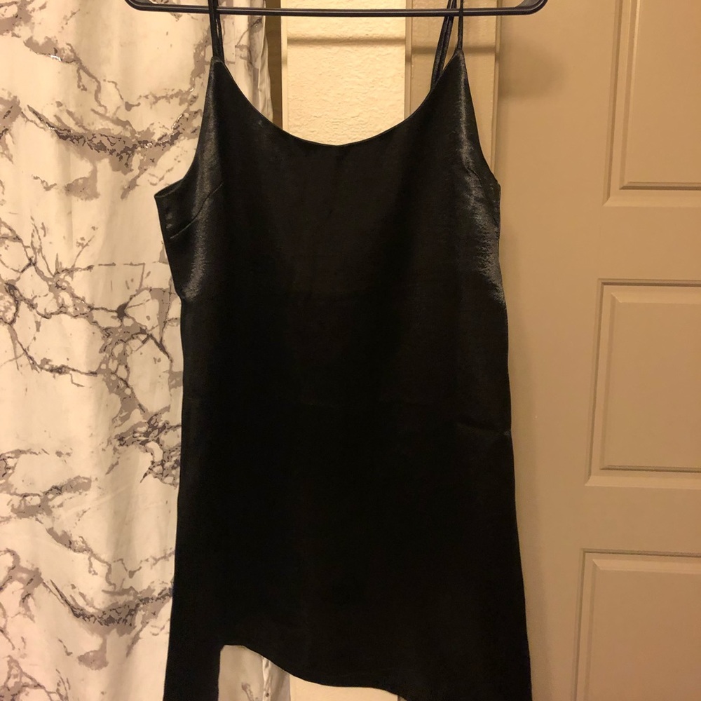 Black Satin urban outfitters dress